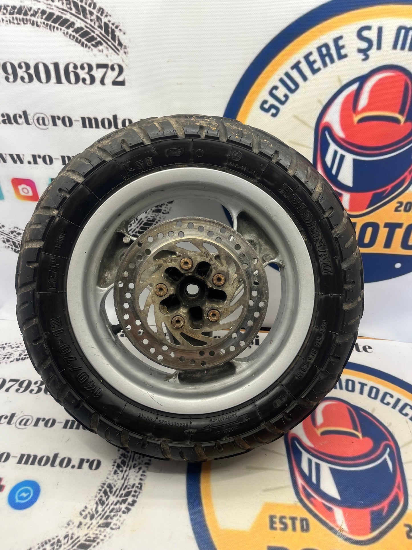 Roata fata - Janta + Anvelopa Heidenau 140 70 12 + disc de frana Kymco Yager Kymco Dink