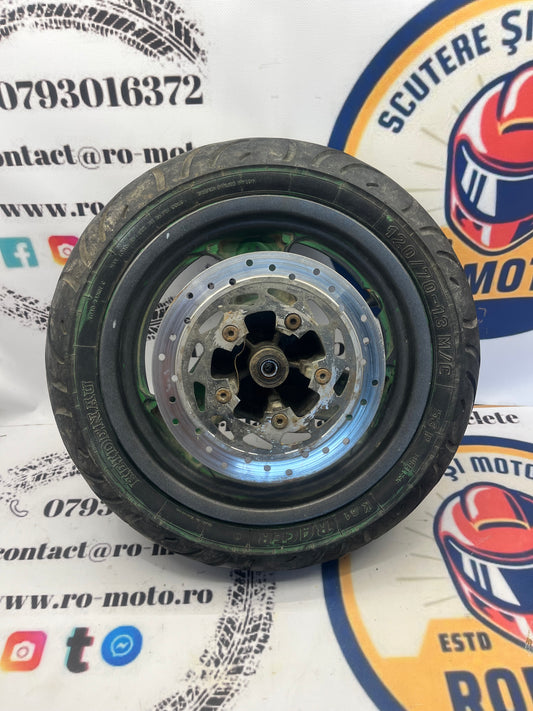 Roata fata - Janta  + anvelopa Heidenau 120 70 13 + disc de frana Kymco Yager Kymco Dink